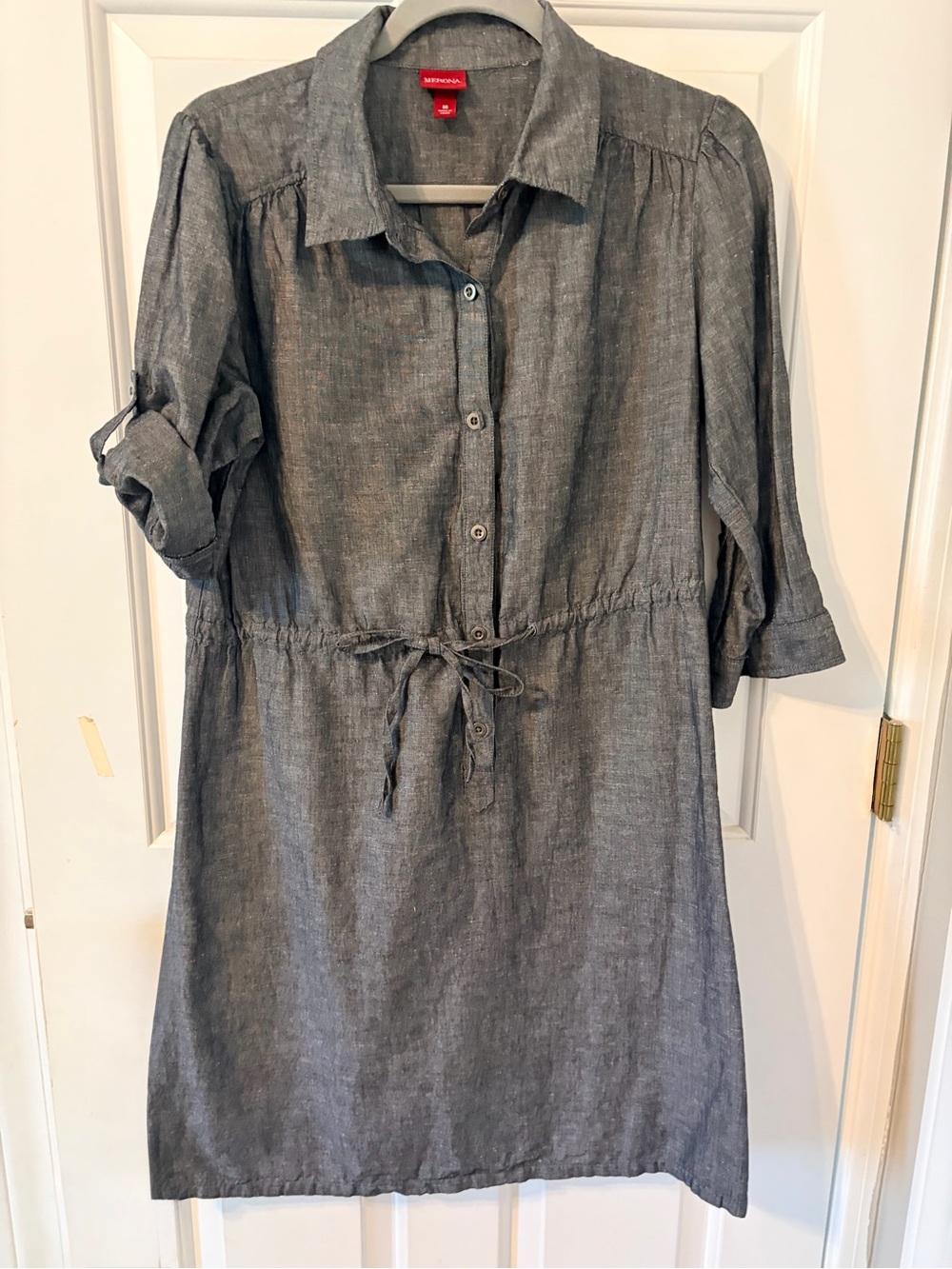 Merona Gray Button-Front Shirt Dress